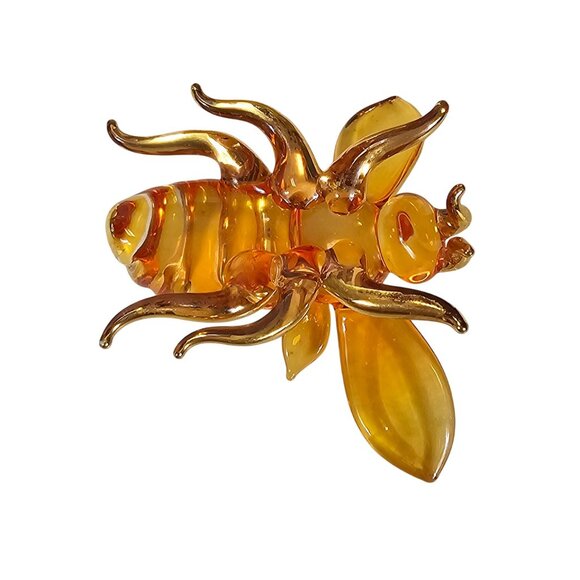 The Taste of Honey About Face Designs Messenger VTG Glass HoneyBee Figure w/ Box - Picture 11 of 16